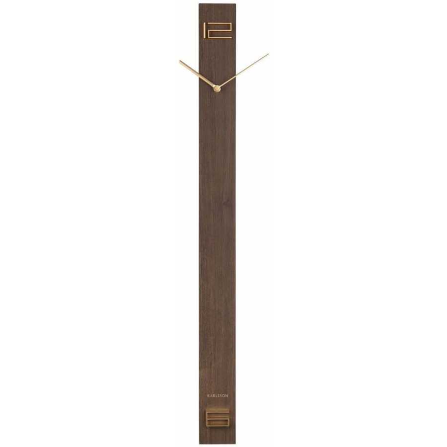Karlsson Discreet Wall Clock Dark Wood Naken Interiors